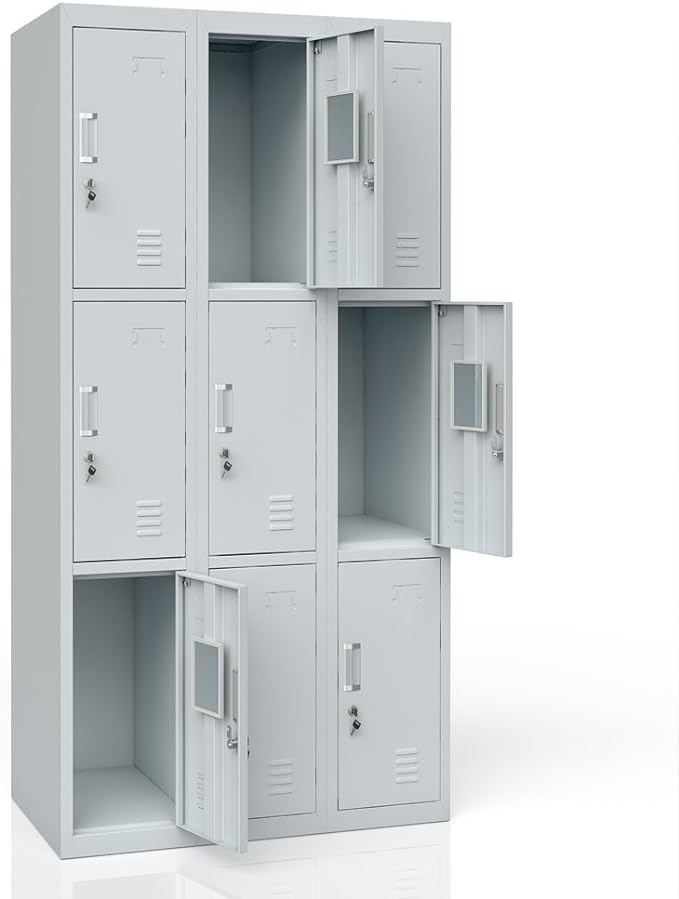 9-Locker Office Filing Cabinet - Image 4