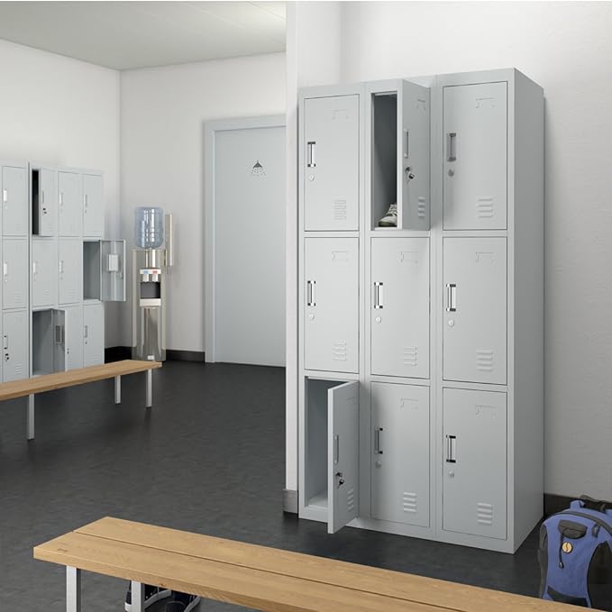 9-Locker Office Filing Cabinet - Image 6