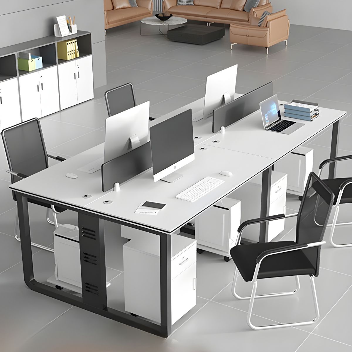 1-way workstation, 2-door wooden cabinet, 3-door wooden cabinet, 4-Drawer Filing Cabinet, 5-seater waiting sofa, Clerical Office Chair, dressing table, Executive Office Chair, Executive office desk, Orthopedic office chair