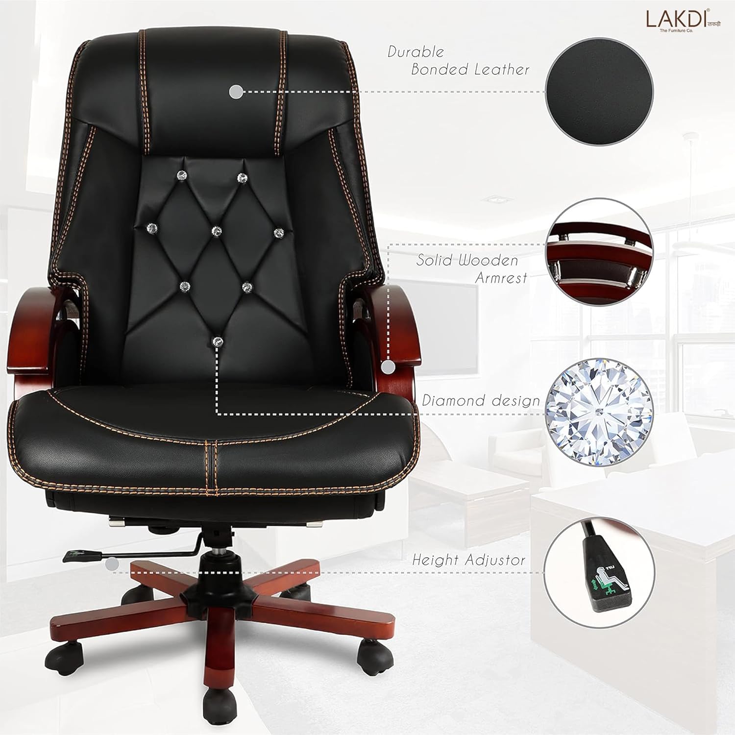2-Way Office Workstation, 3-drawer filing cabinet, 3-link waiting bench, 9-locker filing cabinet, Dual Orthopedic Office Chair, Ergonomic office chair, Executive office desk, headrest office eat