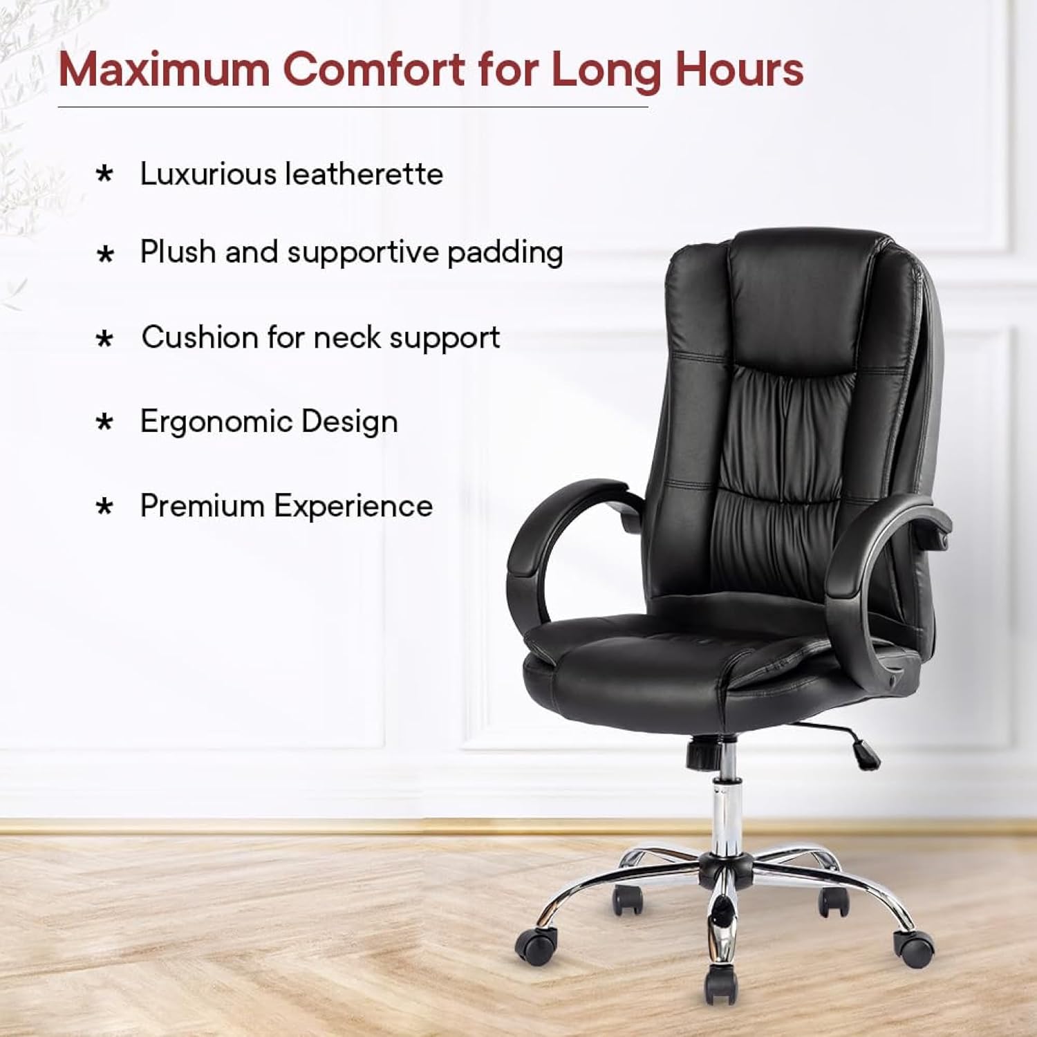 2-Way Office Workstation, 3-drawer filing cabinet, Dual Orthopedic Office Chair, Executive office desk, Industrial executive desk, Large executive desk, swivel bar stool