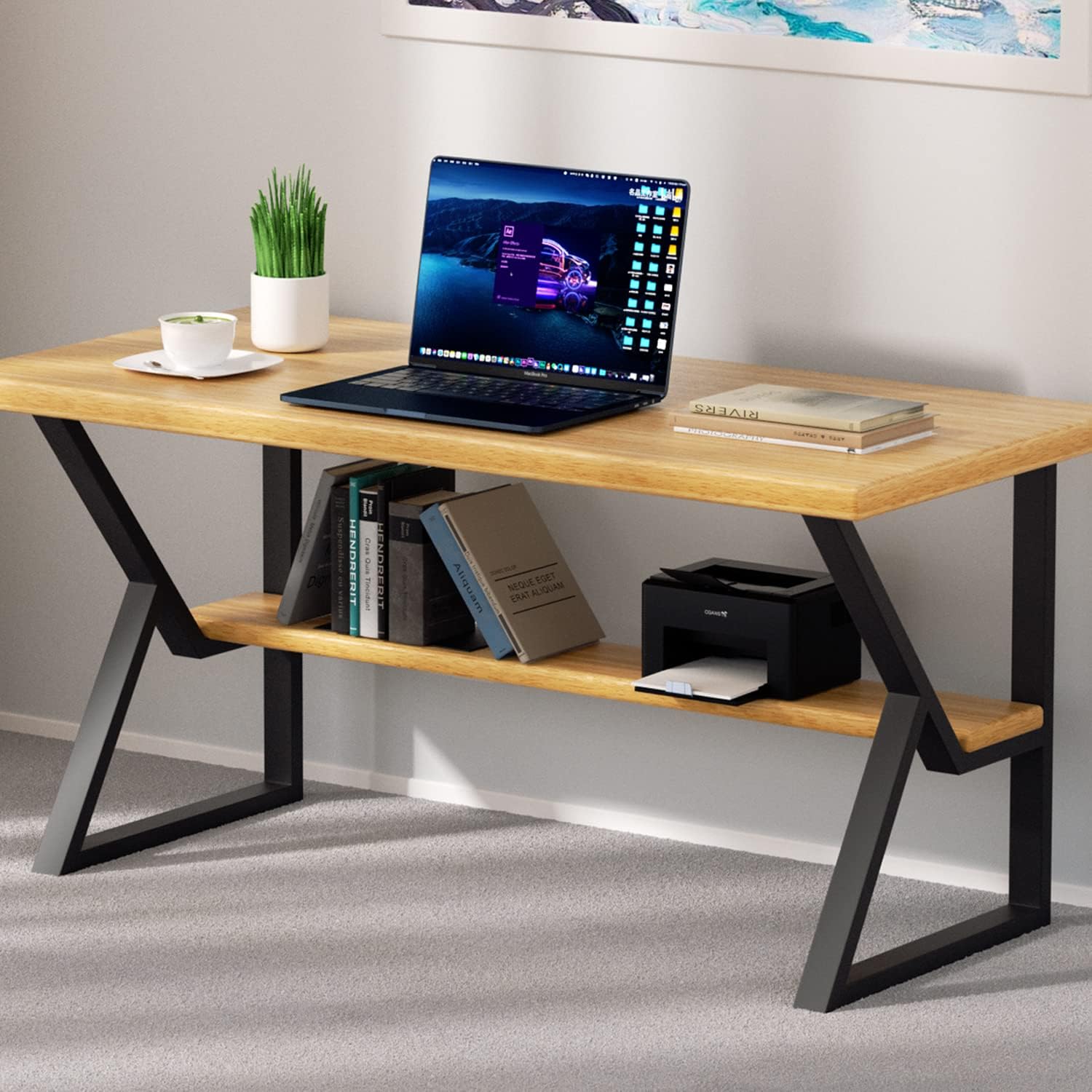 2-Way Office Workstation, 3-drawer filing cabinet, Dual Orthopedic Office Chair, Executive office desk, Industrial executive desk, Large executive desk, swivel bar stool No No