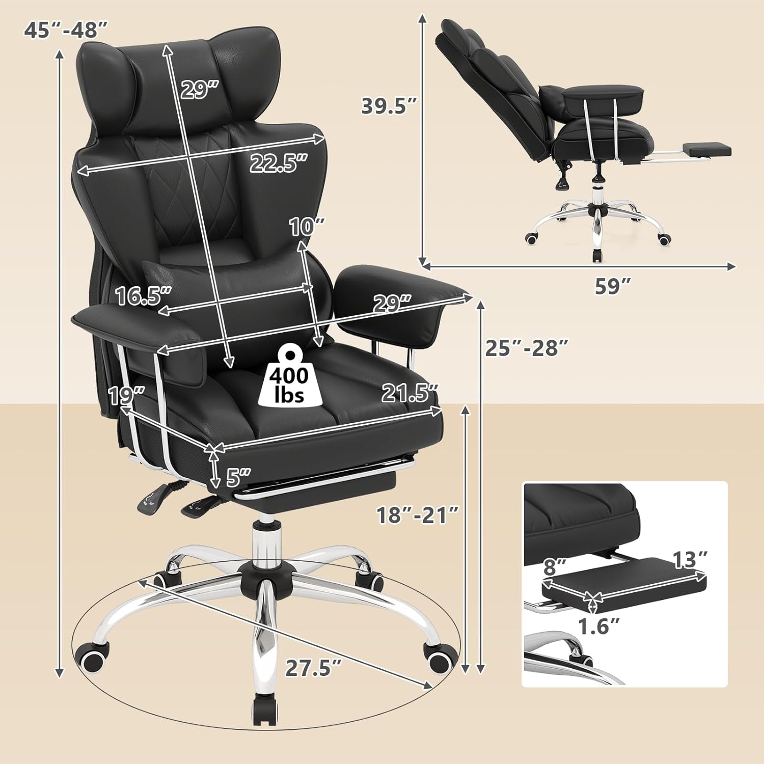 1.6 meters executive desk, 1.6m reception office desk, 1.8M Reception Desk, 2-door filing furniture, 3-link office reception bench, 3-link waiting bench, Headrest Office Chair