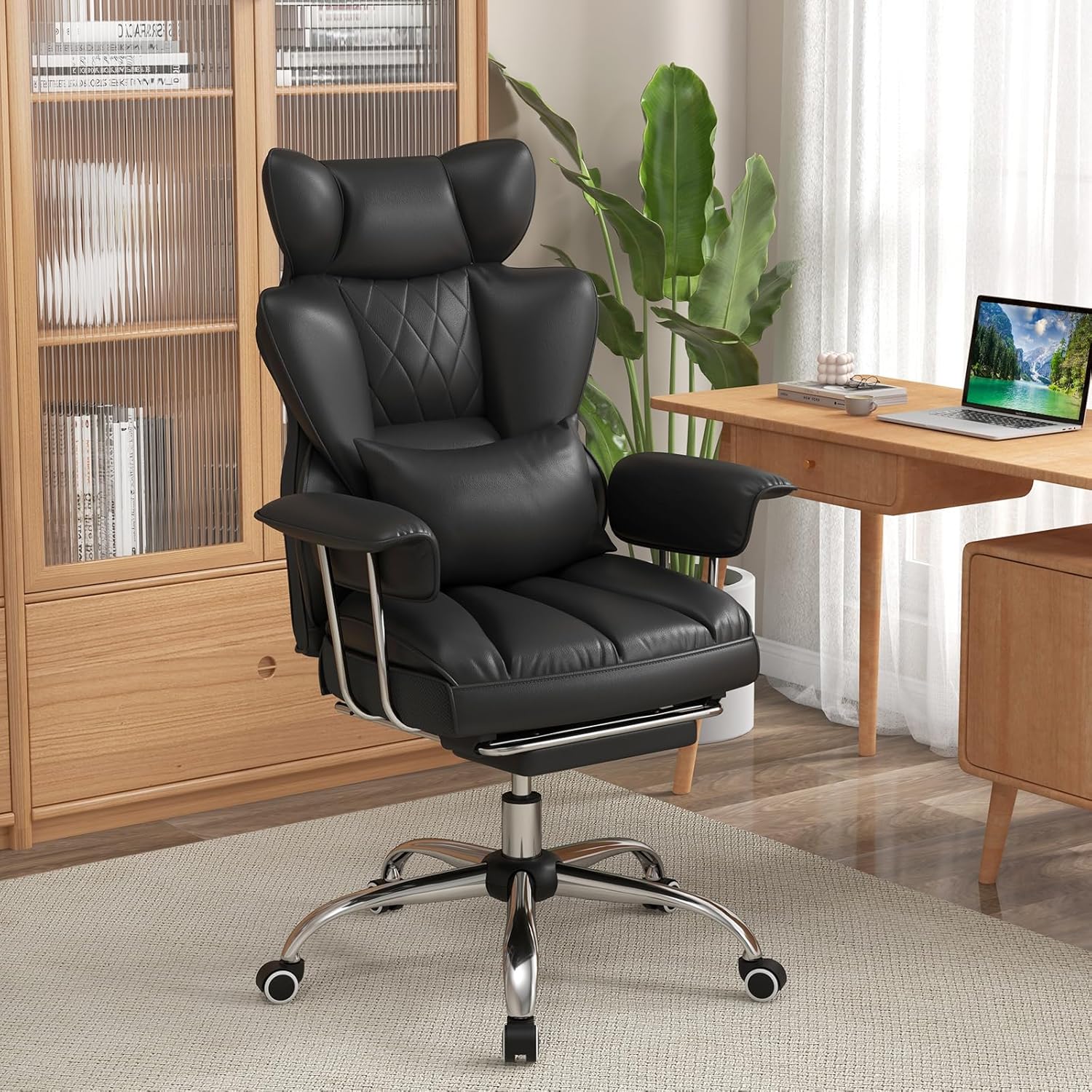 1.6 meters executive desk, 1.6m reception office desk, 1.8M Reception Desk, 2-door filing furniture, 3-link office reception bench, 3-link waiting bench, Headrest Office Chair
