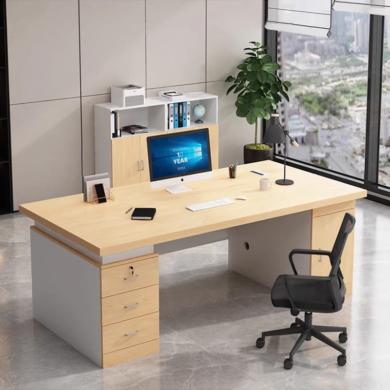 2-Way Office Workstation, 3-drawer filing cabinet, Dual Orthopedic Office Chair, Executive office desk, Industrial executive desk, Large executive desk, swivel bar stool