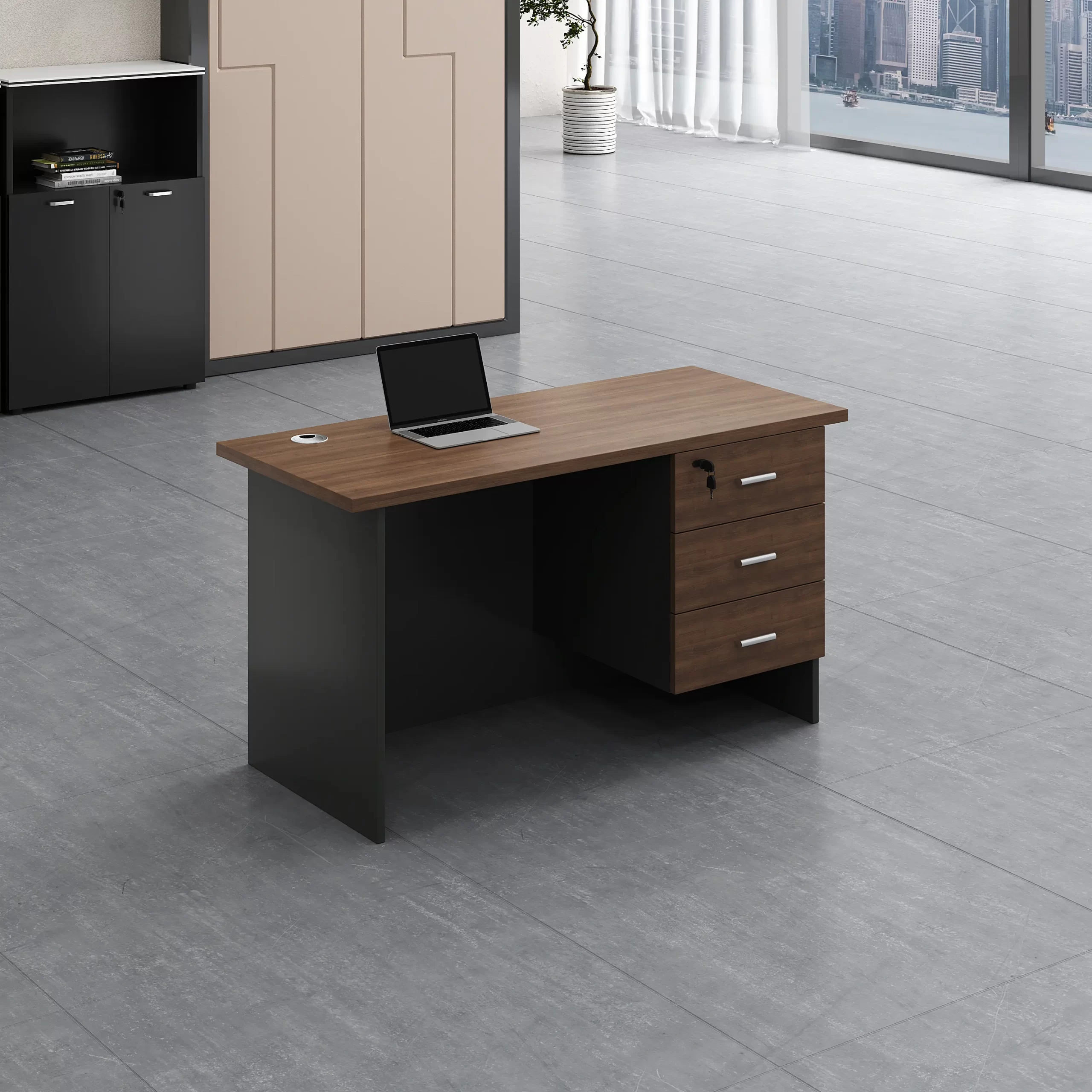 1-way workstation, 1.8m advance office desk, 1.8M advanced Office Desk, 3-drawer filing cabinet, 4-Drawer Filing Cabinet, Dual Orthopedic Office Chair, Ergonomic office chair, Executive office desk, mahogany coat hunger, Orthopedic office chair
