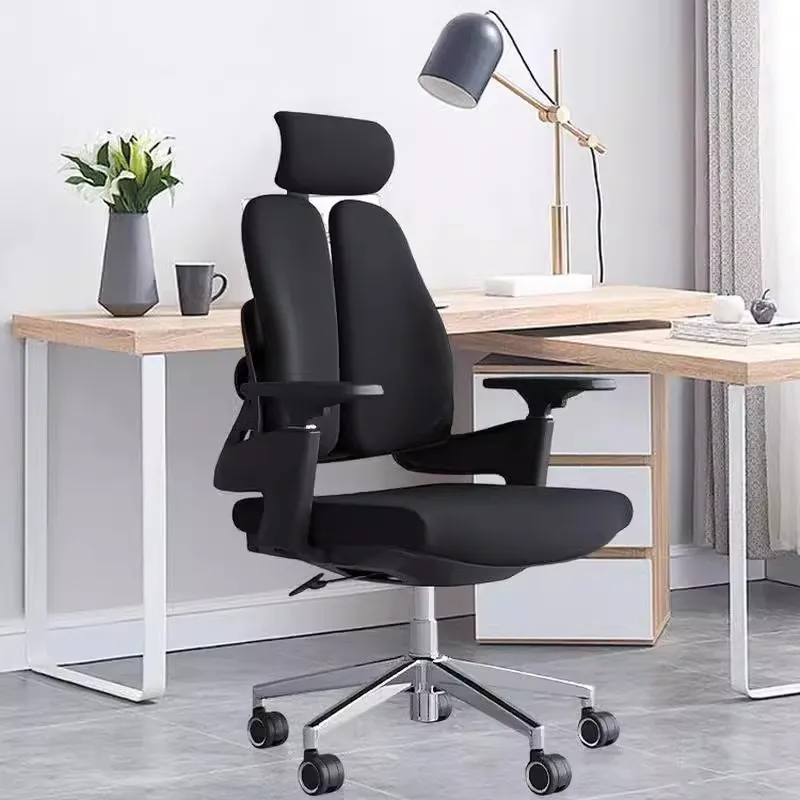 2-Way Office Workstation, 3-drawer filing cabinet, Dual Orthopedic Office Chair, Executive office desk, Industrial executive desk, Large executive desk, swivel bar stool No