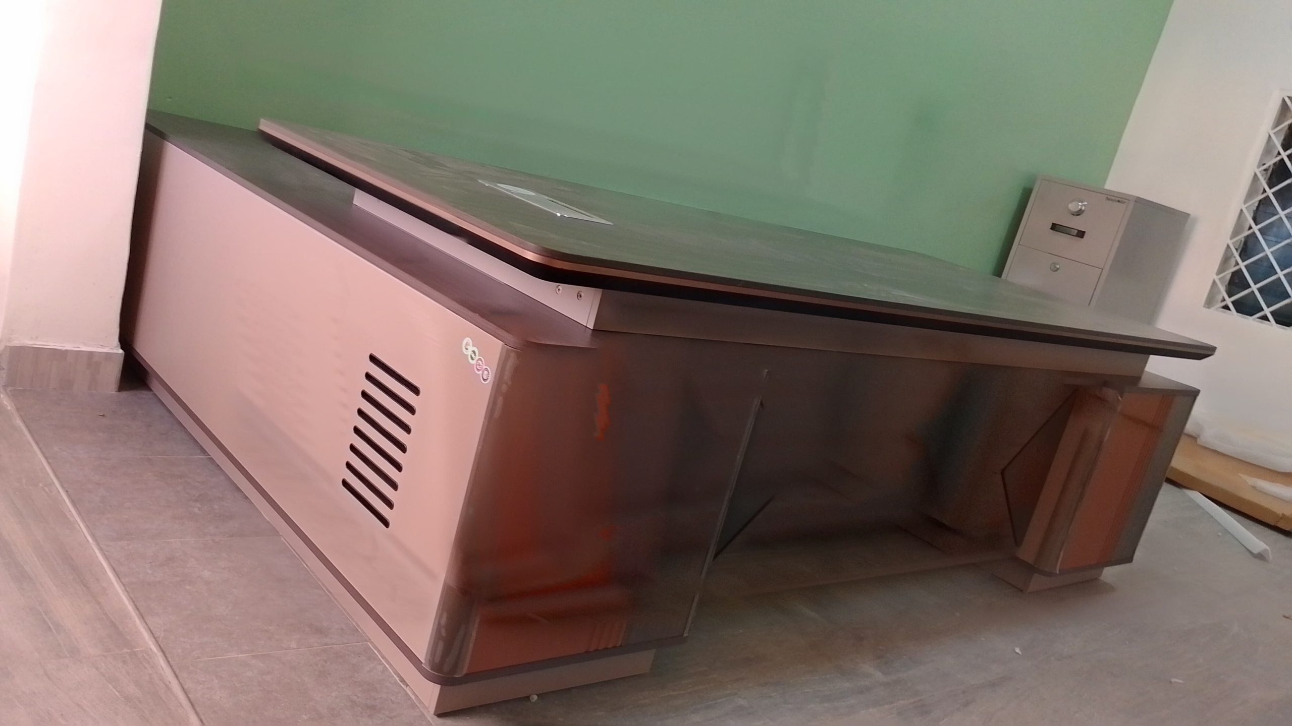 1-way workstation, 1.8m advance office desk, 1.8M advanced Office Desk, 3-drawer filing cabinet, 4-Drawer Filing Cabinet, Dual Orthopedic Office Chair, Ergonomic office chair, Executive office desk, mahogany coat hunger, Orthopedic office chair No