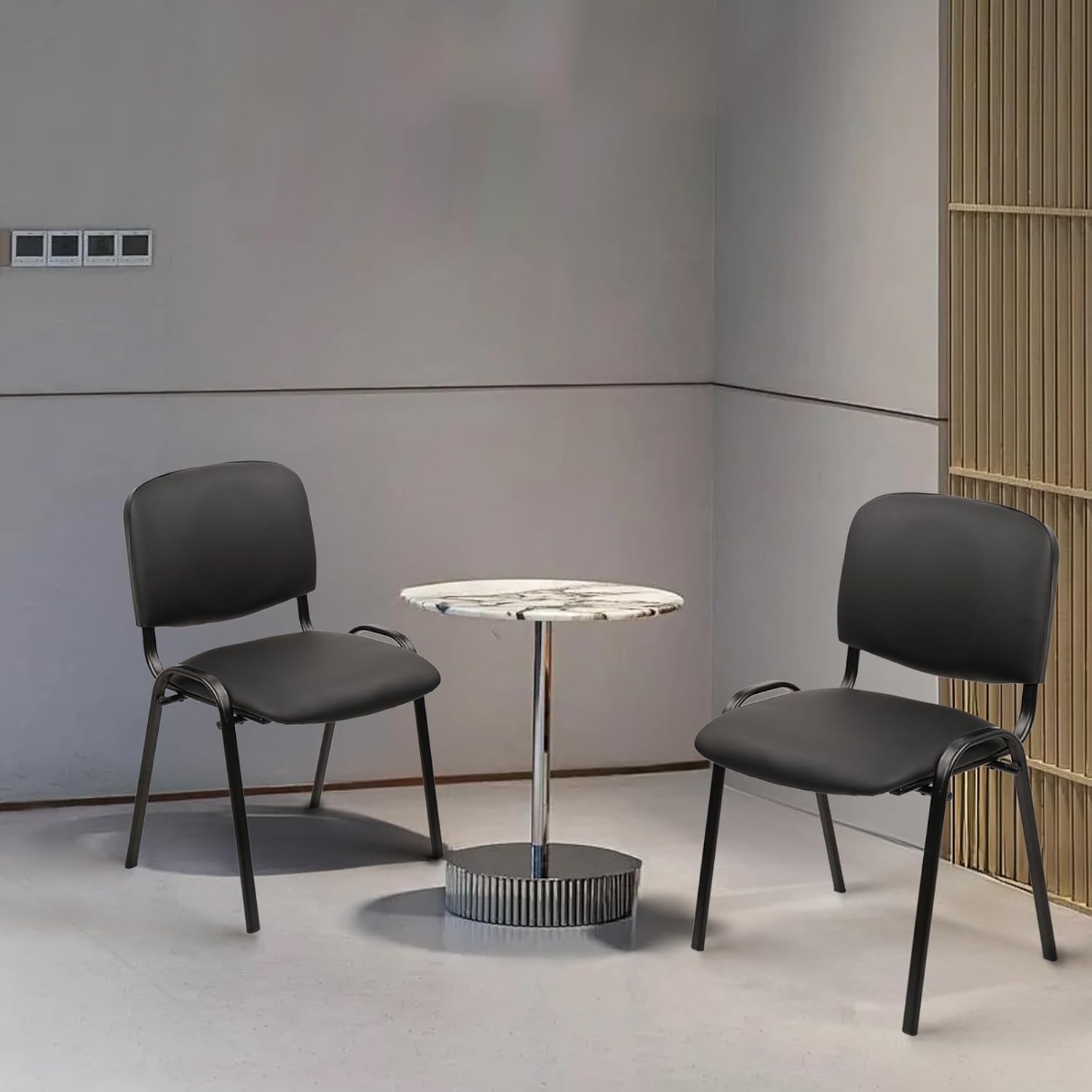 5-seater waiting sofa, Clerical Office Chair, Executive workstation, full glass filing cabinet, Wooden Office Credenza
