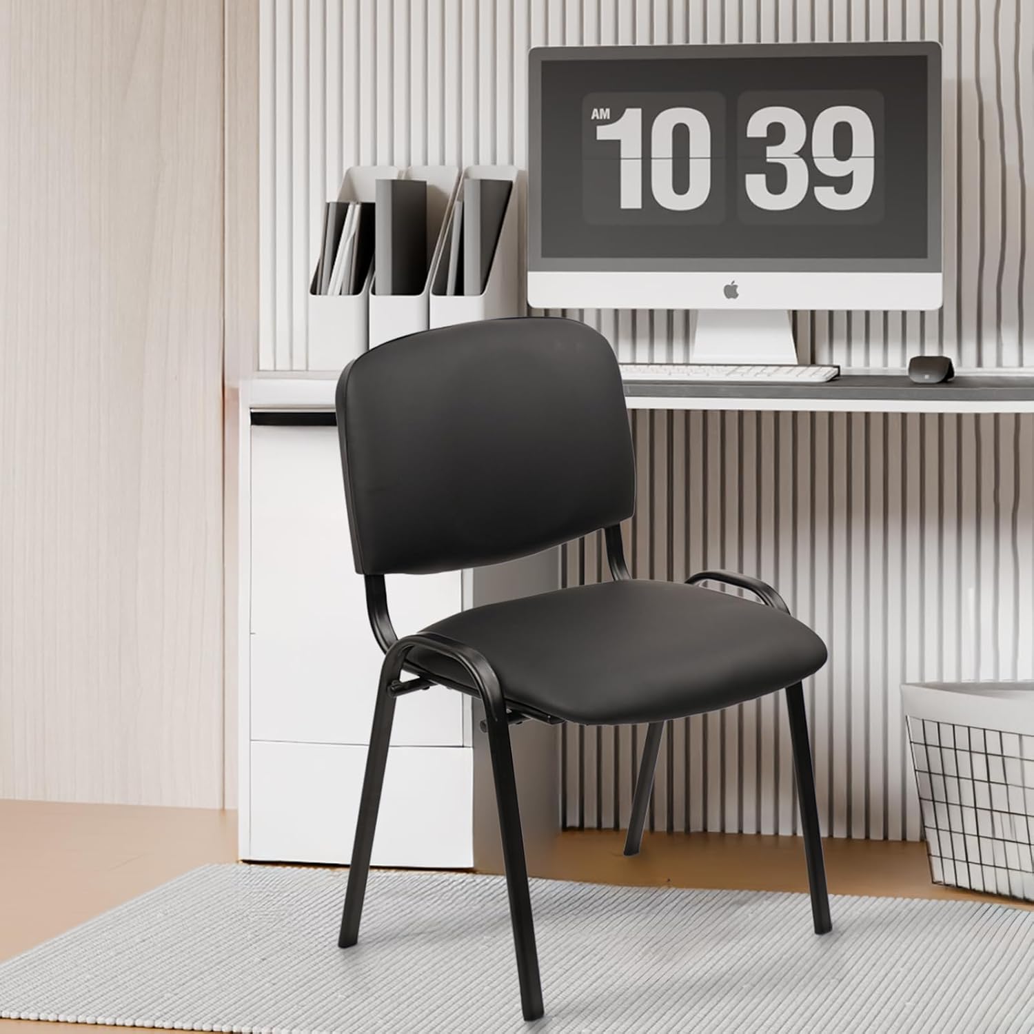 5-seater waiting sofa, Clerical Office Chair, Executive workstation, full glass filing cabinet, Wooden Office Credenza