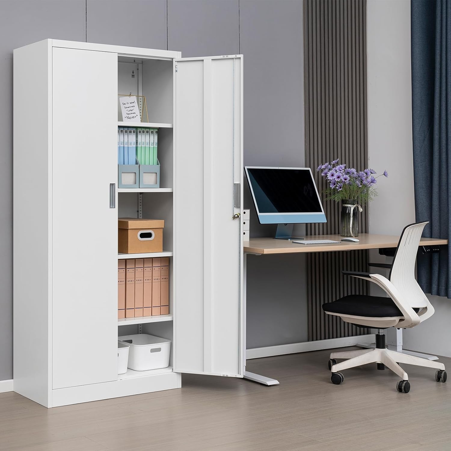 3-drawer filing cabinet, 3-link waiting bench, 4-Way Office Workstation, 9-locker filing cabinet, Dual Orthopedic Office Chair, Ergonomic office chair, Executive office desk, headrest office eat No
