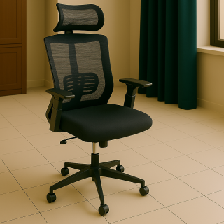 2-Way Office Workstation, 3-drawer filing cabinet, 3-link waiting bench, 9-locker filing cabinet, Dual Orthopedic Office Chair, Ergonomic office chair, Executive office desk, headrest office eat