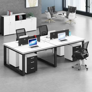 2-Way Office Workstation, 3-drawer filing cabinet, Dual Orthopedic Office Chair, Executive office desk, Industrial executive desk, Large executive desk, swivel bar stool