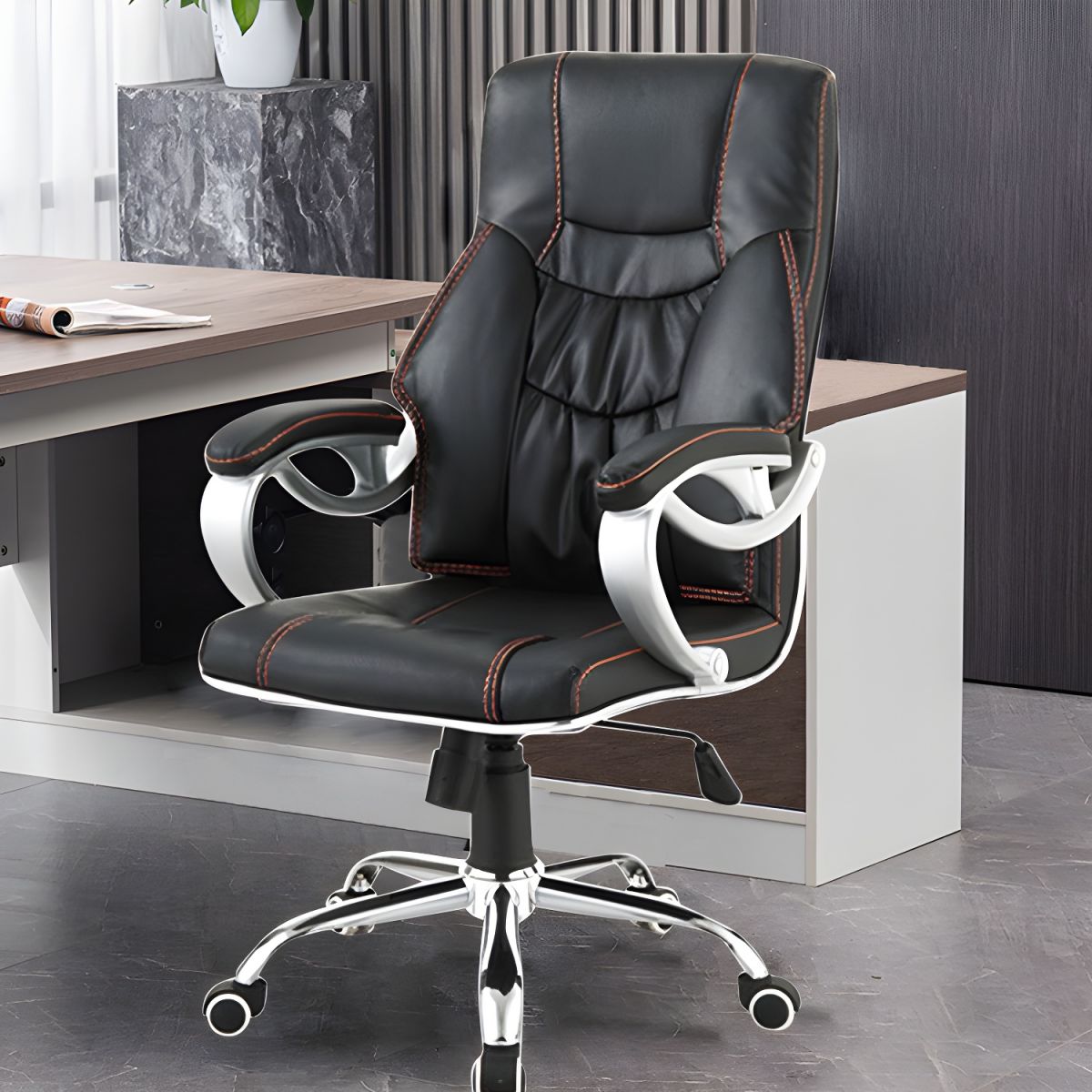 3-drawer filing cabinet, 3-link waiting bench, 4-Way Office Workstation, 9-locker filing cabinet, Dual Orthopedic Office Chair, Ergonomic office chair, Executive office desk, headrest office eat
