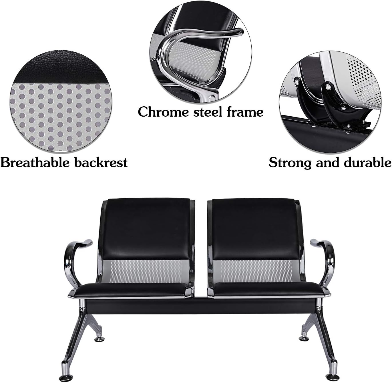 2-Way Office Workstation, 3-drawer filing cabinet, 3-link waiting bench, 9-locker filing cabinet, Dual Orthopedic Office Chair, Ergonomic office chair, Executive office desk, headrest office eat No