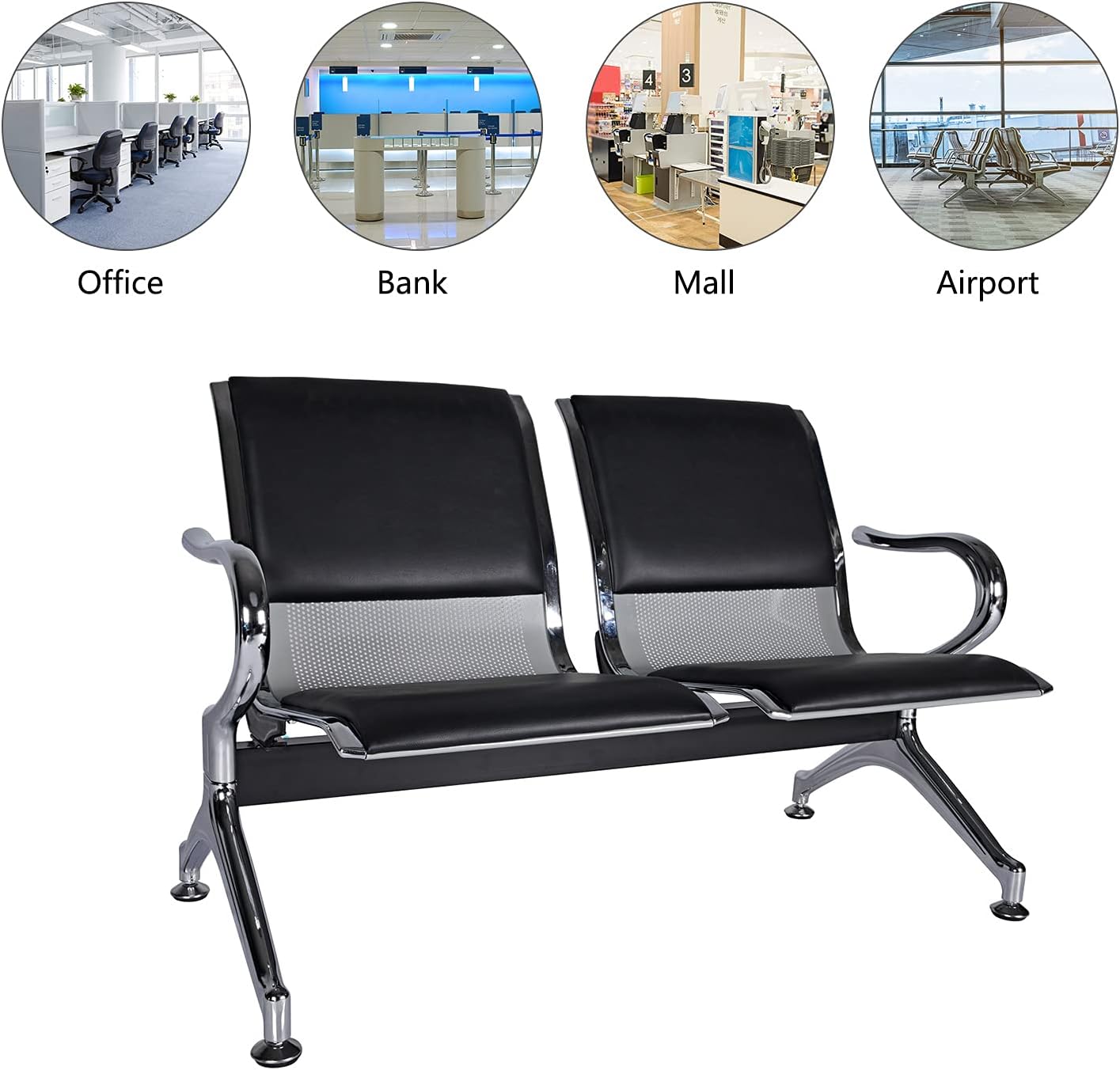 2-Way Office Workstation, 3-drawer filing cabinet, 3-link waiting bench, 9-locker filing cabinet, Dual Orthopedic Office Chair, Ergonomic office chair, Executive office desk, headrest office eat No