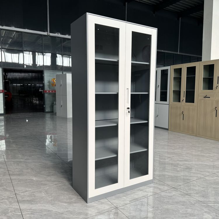 2-Door Full Glass Office Filing Cabinet - Image 4