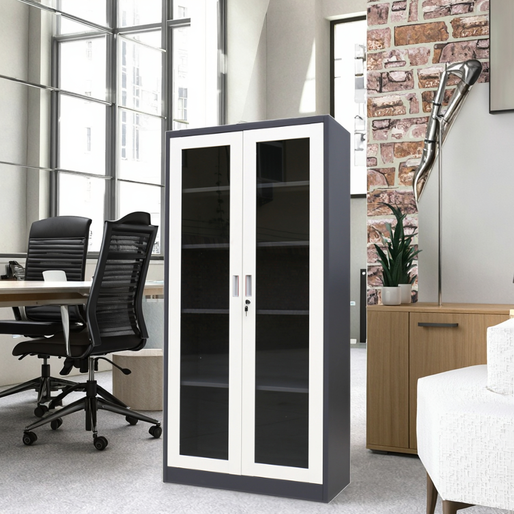 2-Way Office Workstation, 3-drawer filing cabinet, 3-link waiting bench, 9-locker filing cabinet, Dual Orthopedic Office Chair, Ergonomic office chair, Executive office desk, headrest office eat