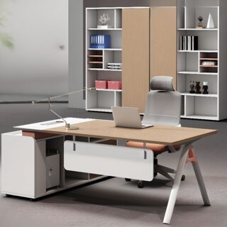 4-Way Office Workstation, 9-locker filing cabinet, Dual Orthopedic Office Chair, Ergonomic office chair, Executive office desk, filing cabinet, headrest office, Waiting bench No