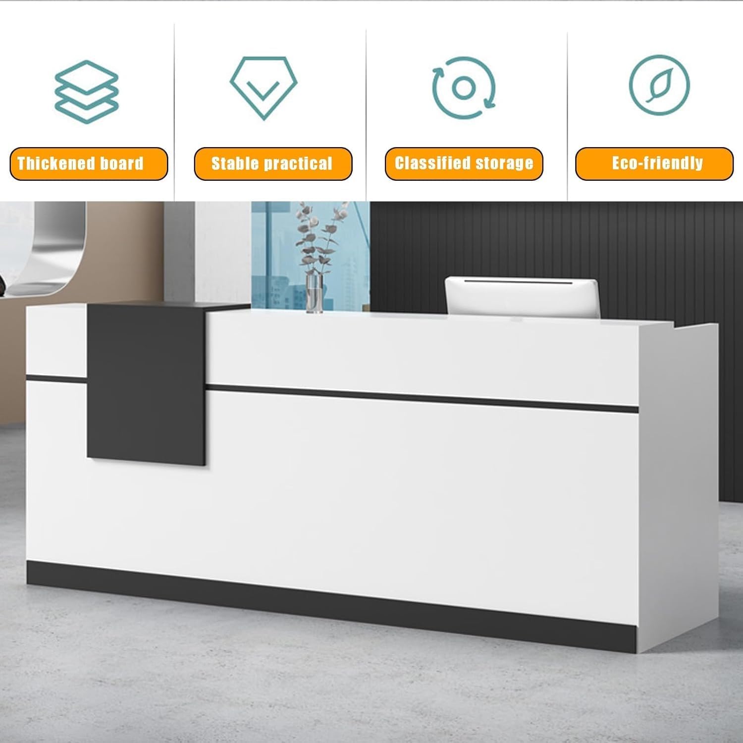 3-drawer filing cabinet, 3-link waiting bench, 4-Way Office Workstation, 9-locker filing cabinet, Dual Orthopedic Office Chair, Ergonomic office chair, Executive office desk, headrest office eat No