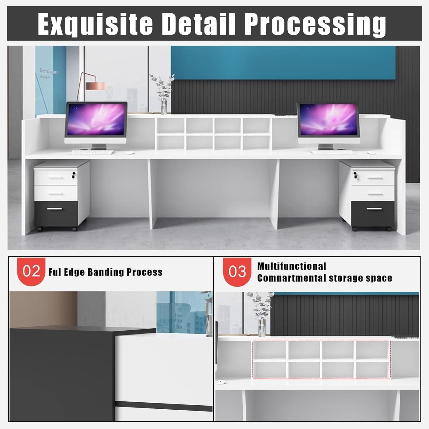3-drawer filing cabinet, 3-link waiting bench, 4-Way Office Workstation, 9-locker filing cabinet, Dual Orthopedic Office Chair, Ergonomic office chair, Executive office desk, headrest office eat No