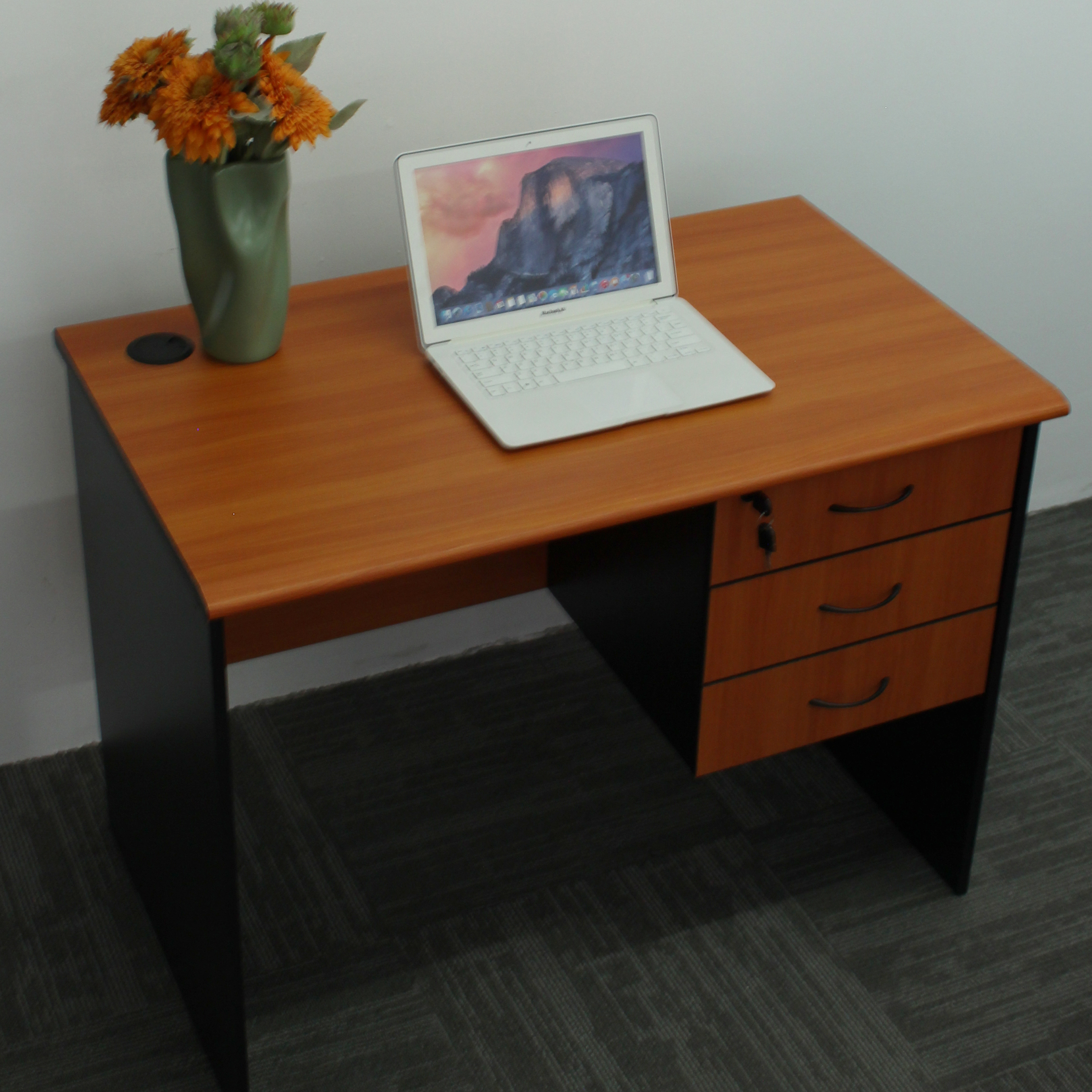 3-drawer filing cabinet, 3-link waiting bench, 4-Way Office Workstation, 9-locker filing cabinet, Dual Orthopedic Office Chair, Ergonomic office chair, Executive office desk, headrest office eat No