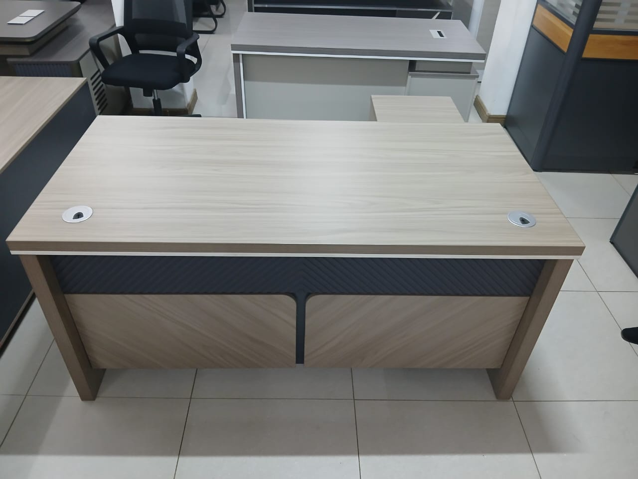 1.6m reception office desk, 1.8m advance office desk, 2-Way Office Workstation, bliss executive office seat, Dual Orthopedic Office Chair, Eames Dining chair, Executive Visitors Chair