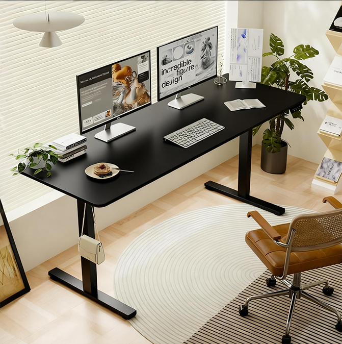 4-Way Office Workstation, 9-locker filing cabinet, Dual Orthopedic Office Chair, Ergonomic office chair, Executive office desk, filing cabinet, headrest office eat