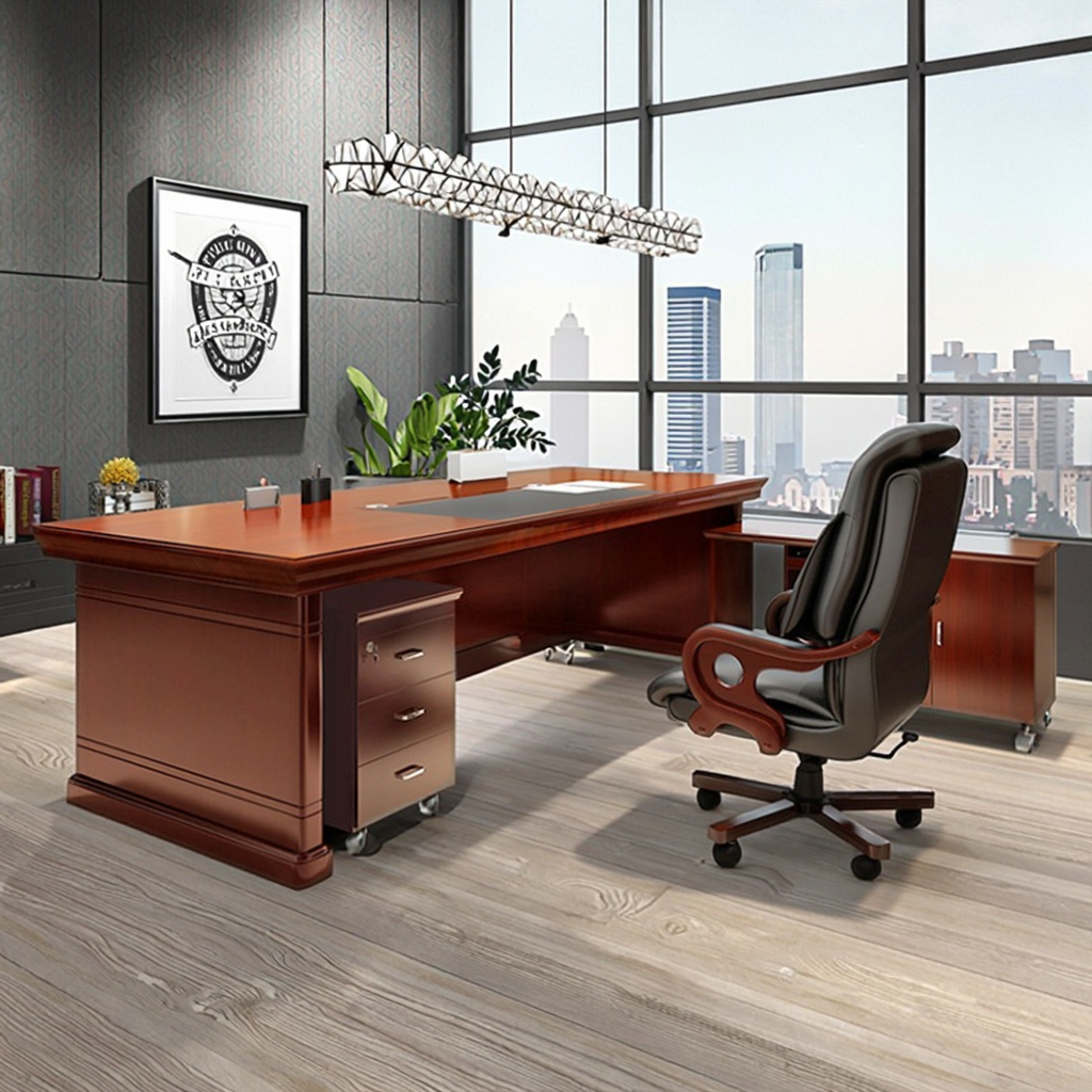 3-drawer filing cabinet, 3-link waiting bench, 3.0m Boardroom Table, full glass filing cabinet, L-shaped executive desk, mahogany coat hunger, Office furniture, reclining office seat No