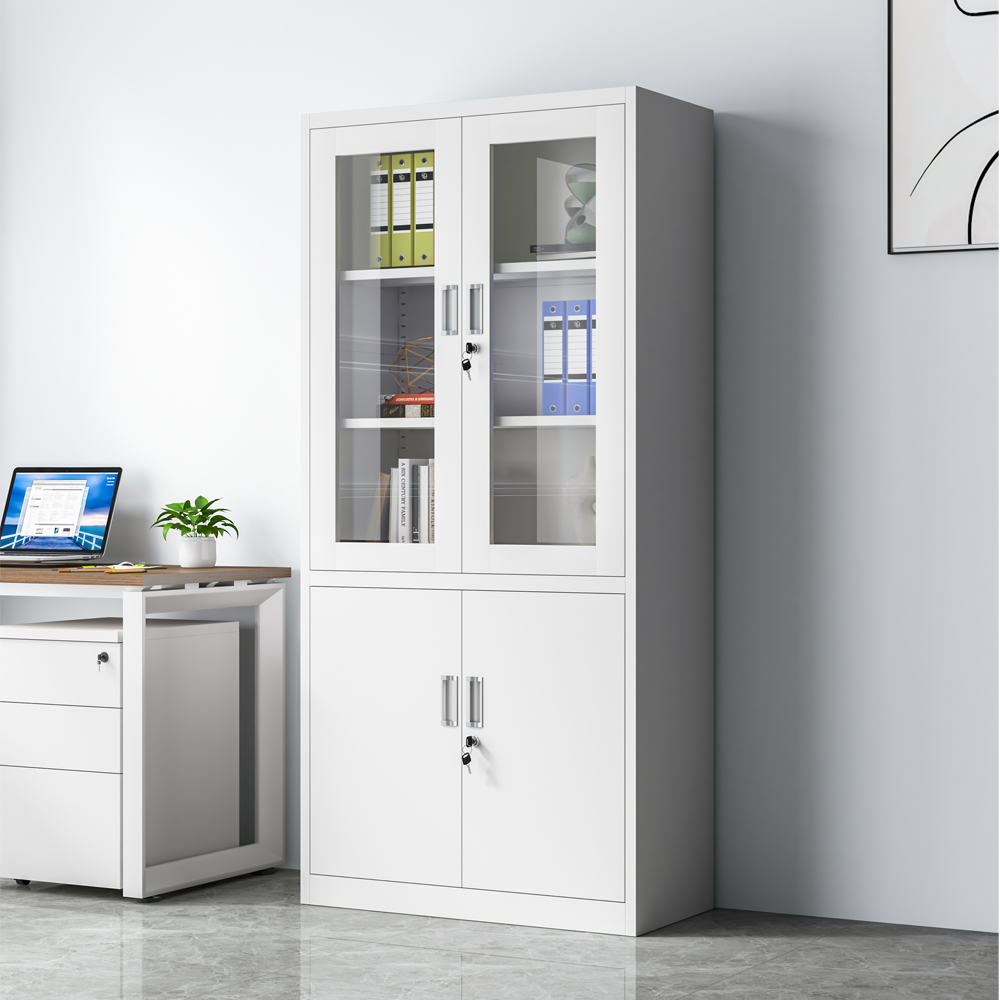 2-Door Half Glass Office Filling Cabinet - Image 6