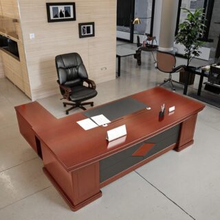 3-door filing furniture, 3-drawer filing cabinet, 3-link waiting bench, 3.0m Boardroom Table, full glass filing cabinet, L-shaped executive desk, mahogany coat hunger, reclining
