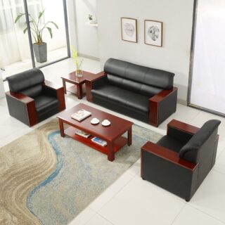 3-door filing furniture, 3-drawer filing cabinet, 3-link waiting bench, 3.0m Boardroom Table, full glass filing cabinet, L-shaped executive desk, mahogany coat hunger, reclining