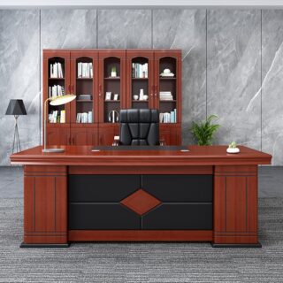 3-door filing furniture, 3-drawer filing cabinet, 3-link waiting bench, 3.0m Boardroom Table, full glass filing cabinet, L-shaped executive desk, mahogany coat hunger, reclining
